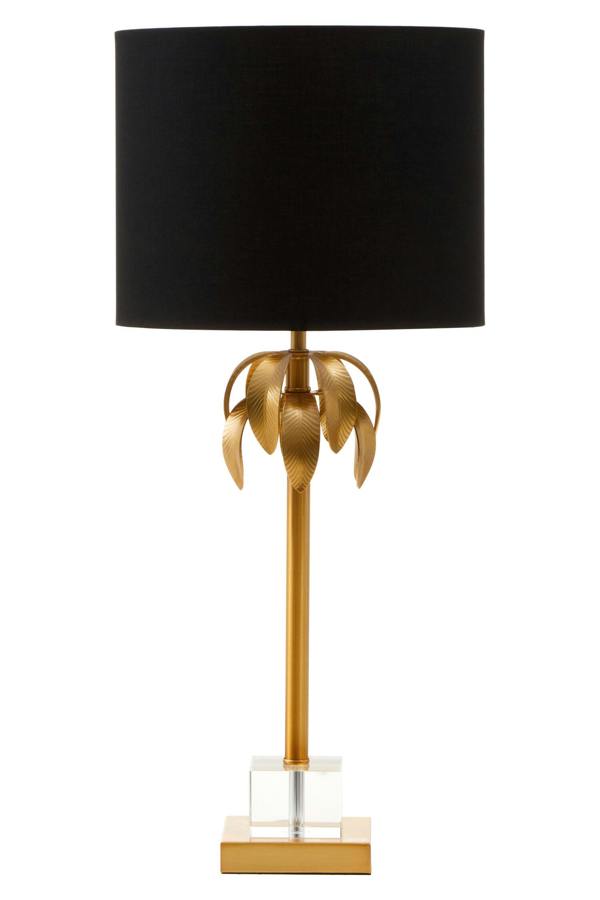 Herta Gold Finish Palm Tree Design Table Lamp