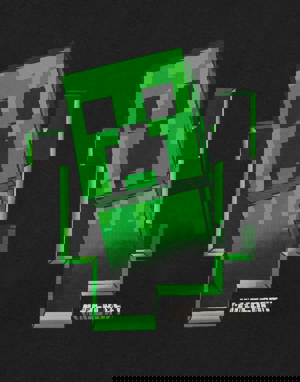 Minecraft Boys Black Creeper Inside Short Sleeved T-Shirt