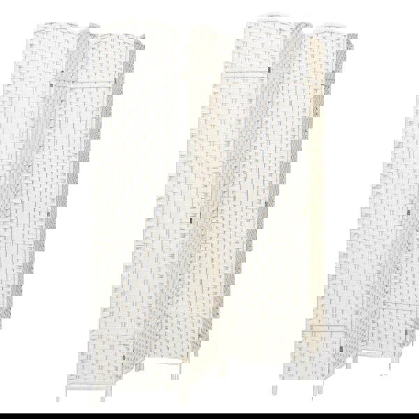 4/6 White Wooden Panels Folding Room Divider Partition Slat Privacy Screen Living Room Divider Living and Home