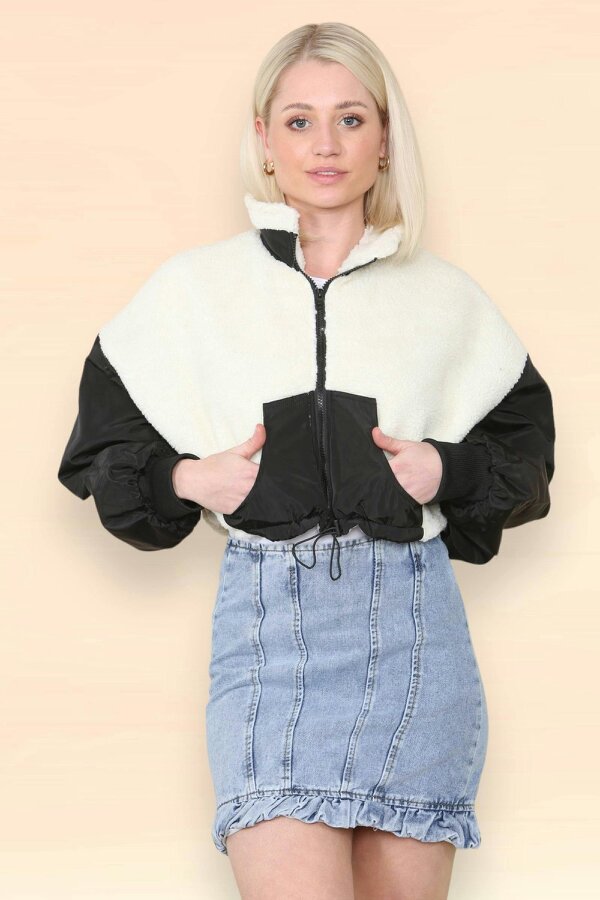 Elaina Fashion Women's Black Windbreaker Jacket 