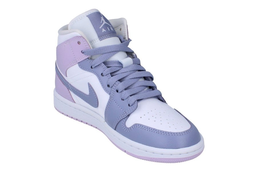 Nike Womens Air Jordan 1 Mid Trainers Bq6472  510 - Indigo Haze Doll White 510 - Photo 3