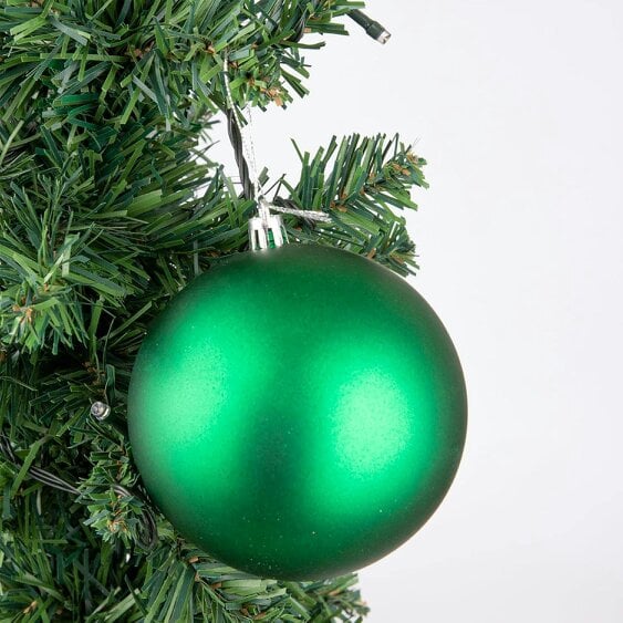Shatchi 10cm Shatterproof Dark Green Christmas Baubles Set - Pack Sizes for Tree and Home Displays