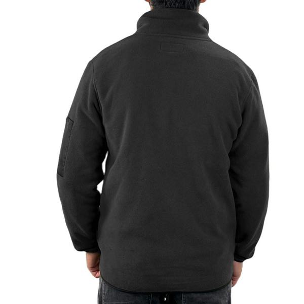 Back view of teh Game Icebound fleece jacket in Black showing the scooped hem for extra warmth