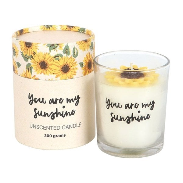 Serano You Are My Sunshine Candle with 3D Sunflower