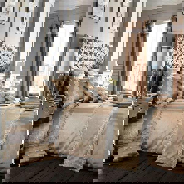 Smart Living Onyx Duvet Cover and Pillowcase Set - Latte