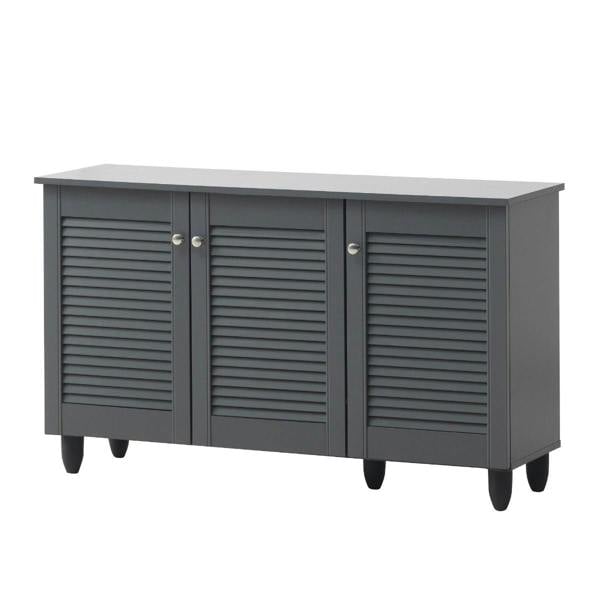 Timber Art Design Modern Shoe Storage Cabinet 3 Doors Footwear Stand Rack Unit Cupboard