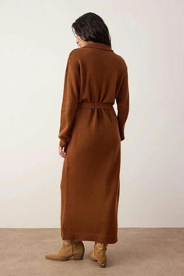 WOVCOR Polo Collar Knit Dress
