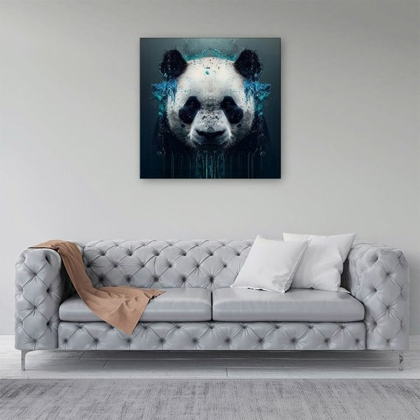 Warren Reed Panda Face Splashart Dark Background Canvas