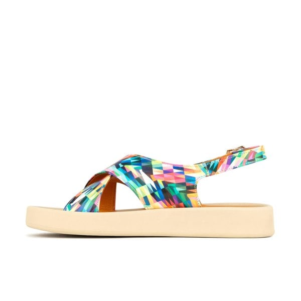 Embassy London Skye - Fiesta - Women's leather platform sandal with buckle strap