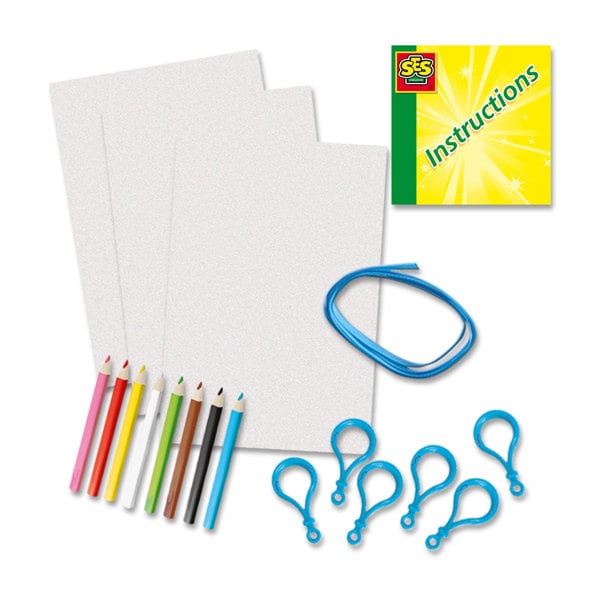 SES Creative Shrink film - Dinosaur keychains