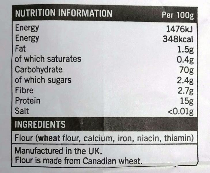 Sourdough By The Sea Marriages Canadian VERY Strong White Bread Flour, 1.5kg (Pack of 5)