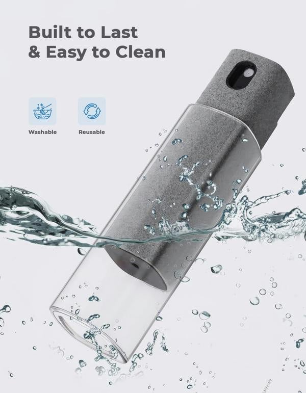 ULTRICS Screen Cleaner Spray, 3 in 1 Portable Cleaning Kit for Mobile, Laptop, Monitor and TV Screens