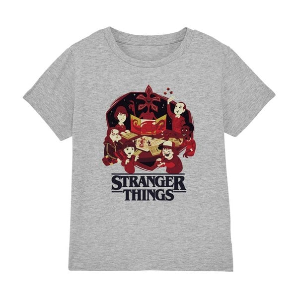 Stranger Things Kids Board Game T-Shirt - Athletic Heather