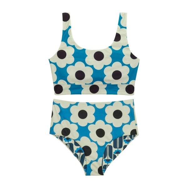 Regatta Womens/Ladies Orla Kiely Daisy & Tall Flowers Reversible Bikini Set - Blue/Navy