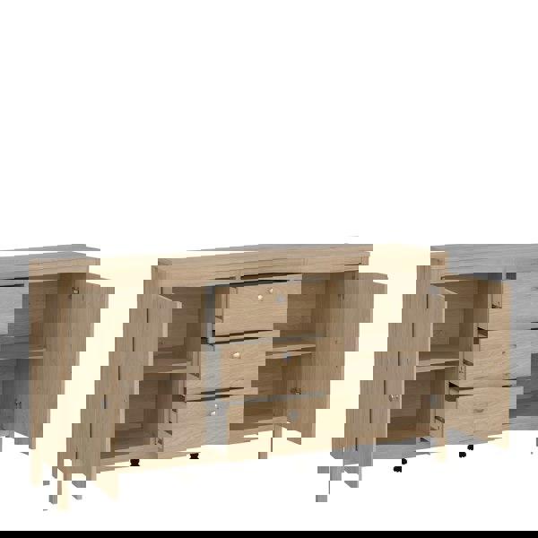 Furniture To Go Madrid Sideboard 2 Doors + 3 Drawers in Jackson Hickory Oak