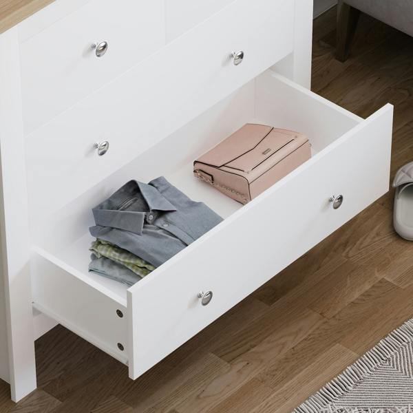 Vida Designs Arlington 2+2 Drawer Chest, Grey