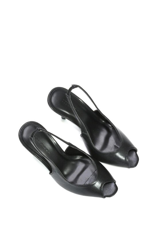 XY LONDON Stiletto High Heel Slingback Peep Toe Court Shoes