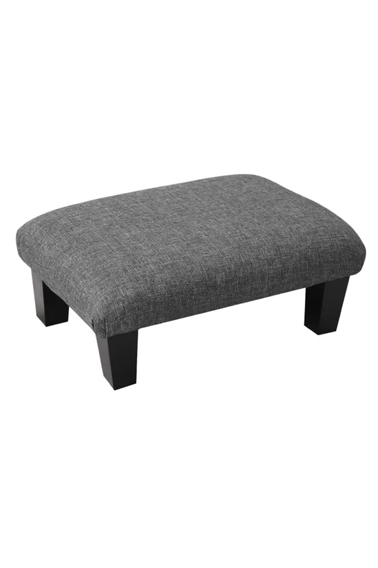 Living and Home Linen Rectangular Ottoman Footstool