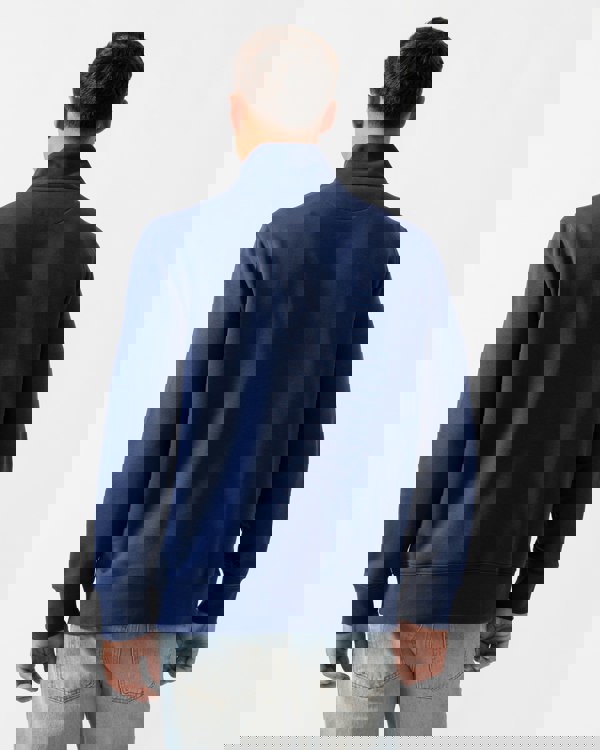 GANT Mens Regular Fit Shield Logo Half Zip Sweatshirt - 423 Persian Blue