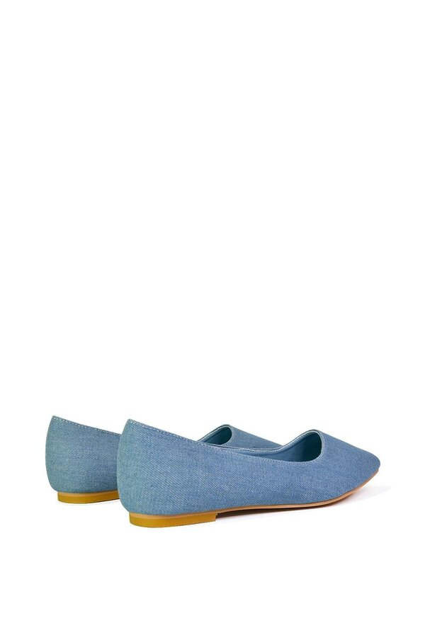 XY LONDON Pointed Toe Slip on Flat Ballerina Pump Shoes