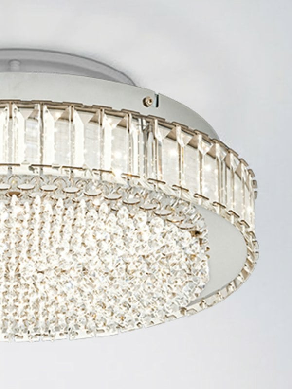 EGLO Balparda Chrome Crystal LED Ceiing Light, (D) 41cm