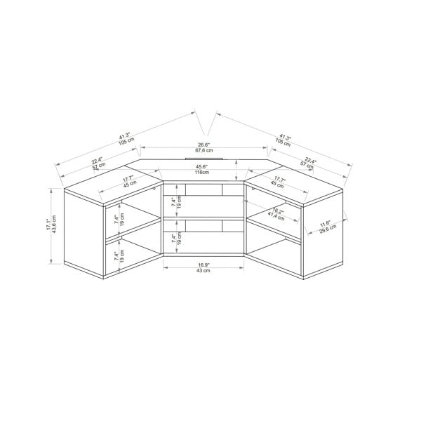 Destina Home Bonnett Corner TV Stand & Entertainment Center