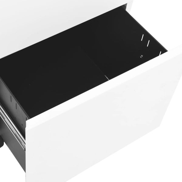 Berkfield Mobile File Cabinet White 39x45x60 cm Steel