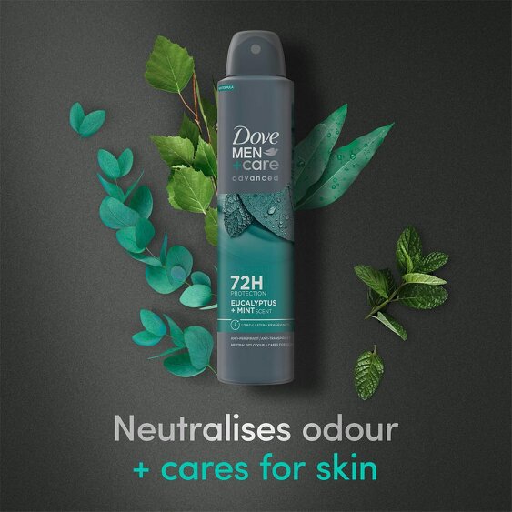 Dove Men+Care Advanced AntiPerspirant Deodorant Spray Eucalyptus + Mint, 3x200ml