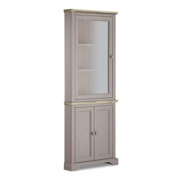 Statement Furniture Florence Corner Display Cabinet, Glass Door Assembled Dresser