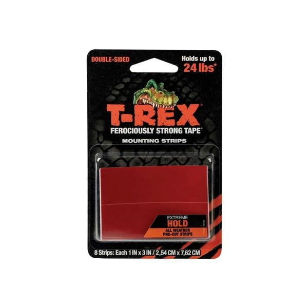 Shurtape T-rex Extreme Hold Mounting Strips 2.54 X 7.62cm (pack 8) - Multi Colour - 