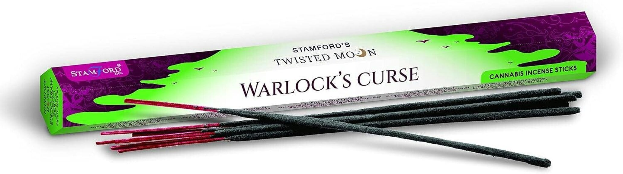 Stamford Twisted Moon Warlock's Curse Cannabis Incense Sticks, 240 sticks