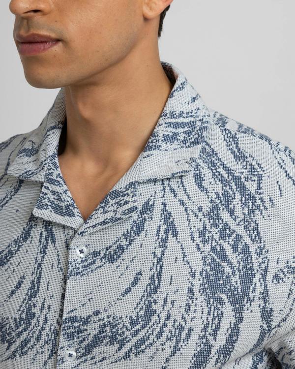Steel & Jelly Pinner - Wave Effect Short Sleeve Shirt