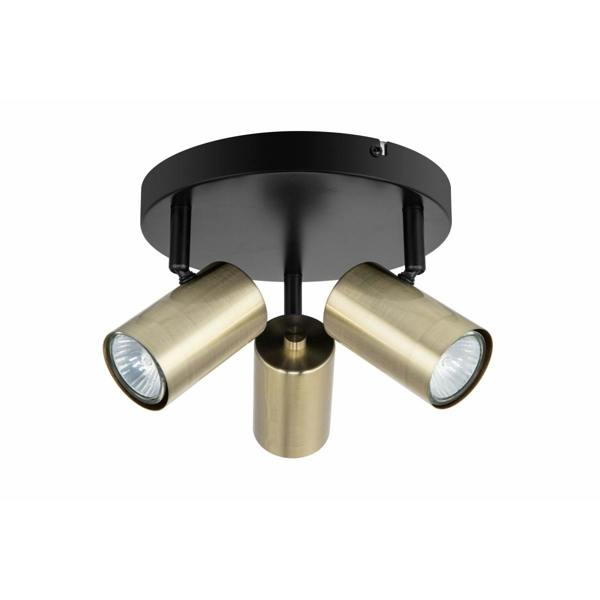 COSYLYTE Grafton 3 Light Brushed Brass Spotlight
