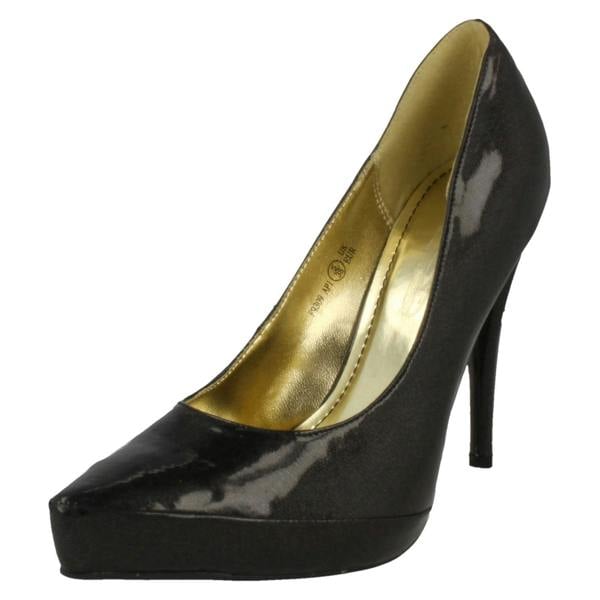 Spot On Ladies Spot On Pointed Toe Court Shoe