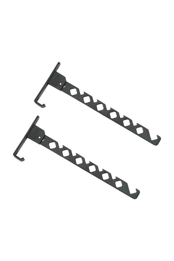 Living and Home 2Pcs Aluminium Alloy Wall Mounted Coat Drying Hanger