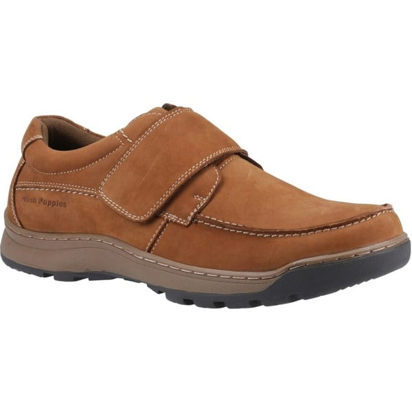 Hush Puppies Casper Touch Fastening Men's Shoes in Tan Nubuck