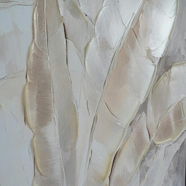 Wyld Haus Frikes Muted Tones Abstract Botanical Hand Painted Canvas In Frame