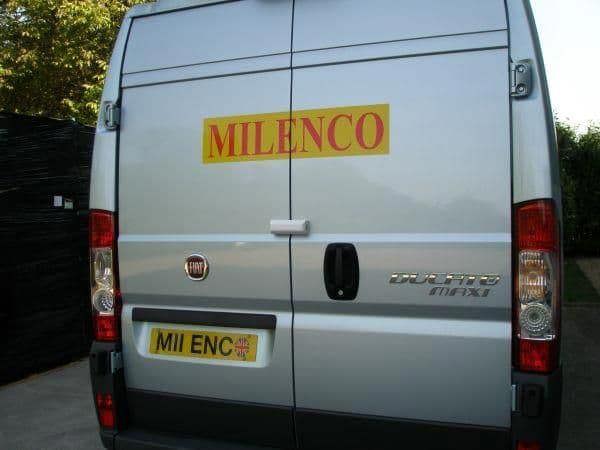 Milenco Van Locks Slide Barn Door High Security White - Single
