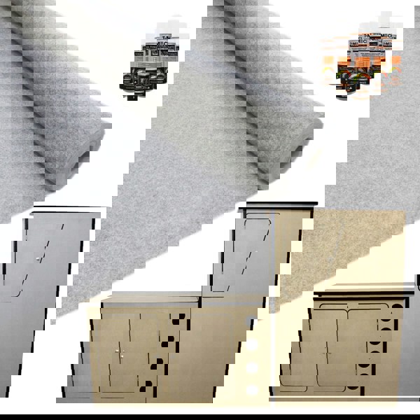 Monstershop 11sqm Silver Grey Van Lining & Glue With Camper Kitchen