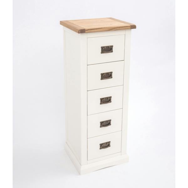 Cabinet Bits Cosenza 5 Drawer Narrow Chest of Drawers Bras Drop Handle
