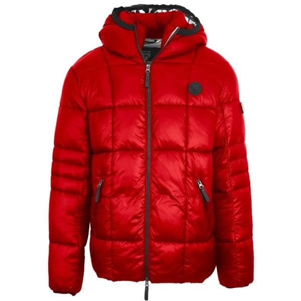 Plein Sport Small Circle Logo Quilted Jacket - Red