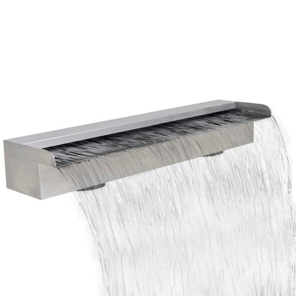 Berkfield Rectangular Waterfall Pool Fountain Stainless Steel 60 cm