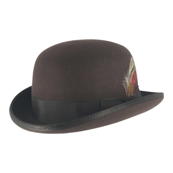 Gamble & Gunn Brown Wool Bowler Hat Gamble & Gunn