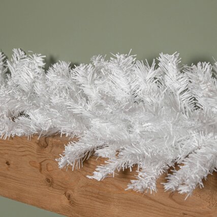 Samuel Alexander 2.7m (9ft) White Christmas Garland with PVC Branches