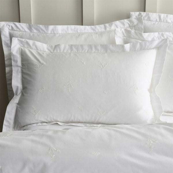 Bianca Lottie Embroidery White Duvet Cover Set