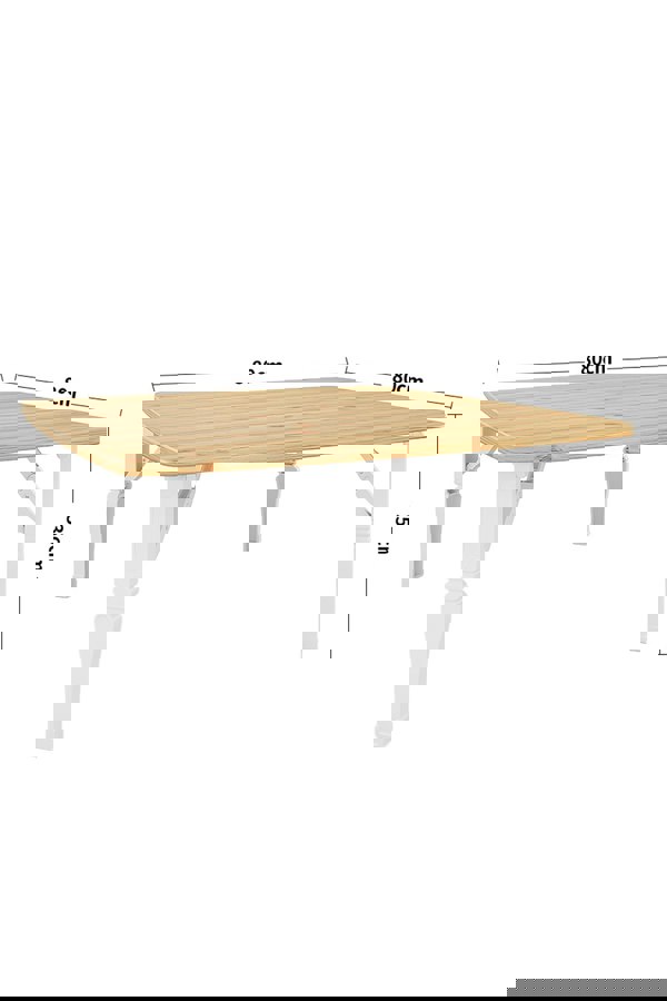 Living and Home Square 80cm Wooden Folding Coffee Table