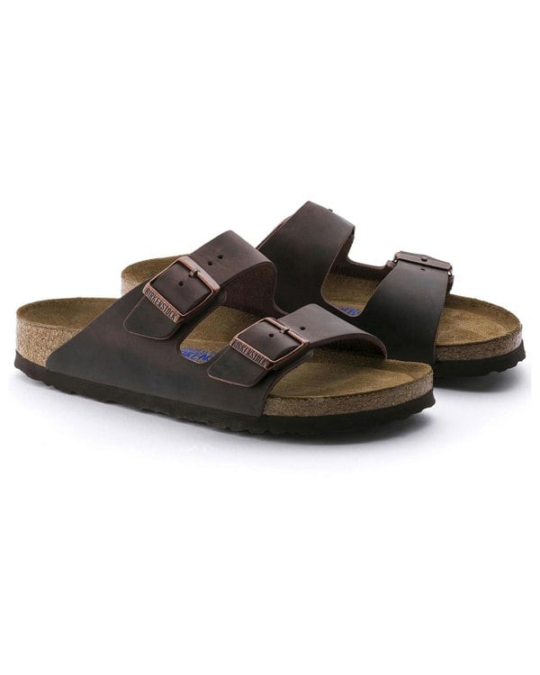 Birkenstock Arizona Soft Footbed Mens Oiled Leather Sandals - Habana - CHO - Designer Mens Sandals