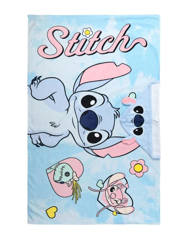 Vanilla Underground Lilo & Stitch Girls Blue Tie Dye Poncho Towel (One Size)