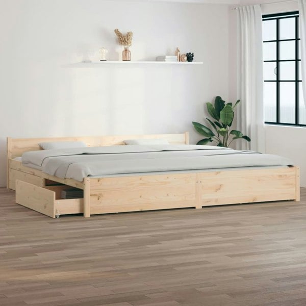 Berkfield Bed Frame with Drawers 200x200 cm
