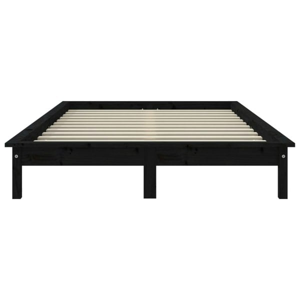 Berkfield Bed Frame Black 120x200 cm Solid Wood Pine